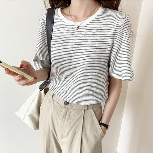 Женские полосатые футболки Bethquenoy China At AliExpress