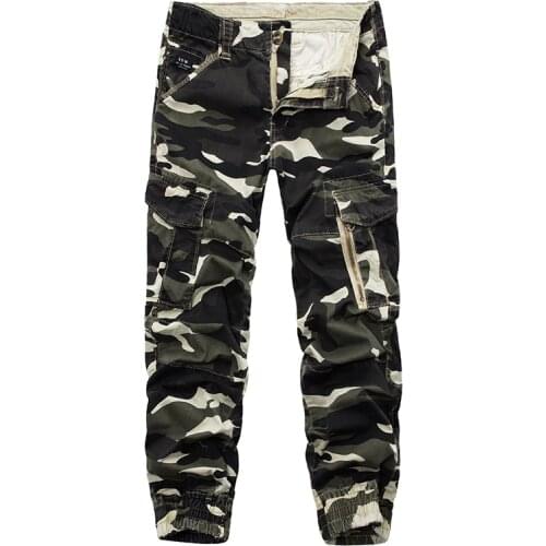Drop Shipping Mens Cargo Pants Multi Pockets Military Overalls Long camouflage joggers harem pants XP30