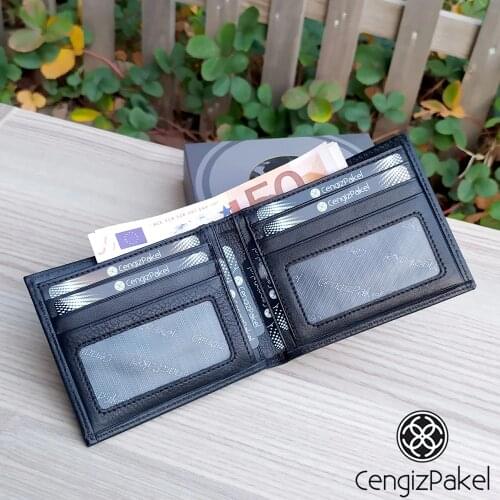 Cengiz Pakel Best Genuine Leather Male Wallet Durable Slim Function Black Color 2021 Fashion Business & Casual Credit Cards for