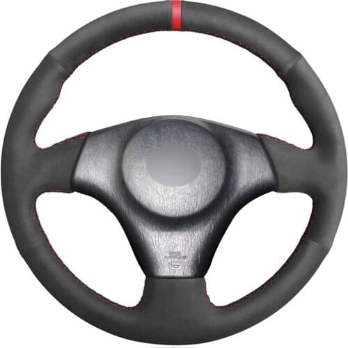 Black Suede Red Marker Handsewing Car Steering Wheel Cover for Toyota RAV4 Celica Matrix MR2 Supra Voltz Caldina MR-S Corolla