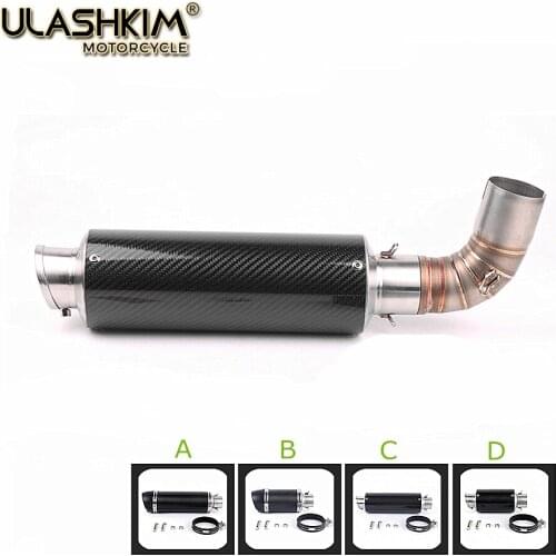 E-mark Motorcycle Full System Exhaust Muffler Esape Middle Link Pipe Slip On For Honda CB1000R CB 1000R 2010 2011 2012