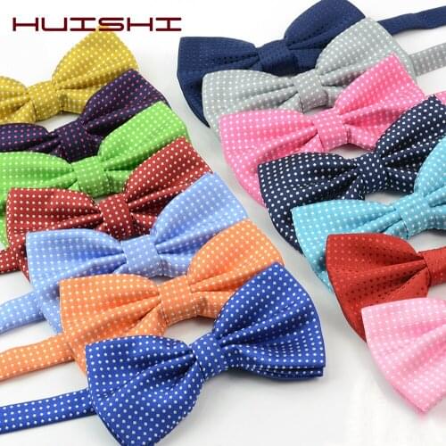 SUISHI Male Gentleman Spots Bowtie 2021 Popular Good Quality Candy Color Solid England Style Bow Tie Fashion Young Gift Bowties
