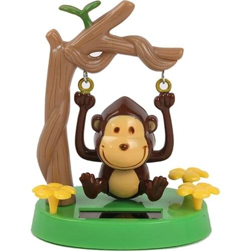 Swing Monkey Solar Doll Cute Solar Dancing Toy Home Car Ornamnet Animal Toy Dolls