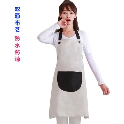 Kitchen cute apron sleeves waterproof and oilproof Korean fashion adult men and women smock overalls