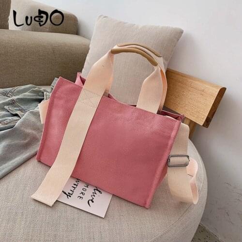 LUCDO 2020 New Canvas Handbags Fashion Large Capacity Ladies Shoulder Bag Large Capacity Tote Bag Casual Shopping Bag Bolsos Muj