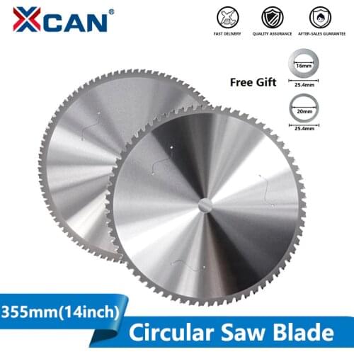 XCAN Metal Cutting Blade 355mm(14 Inch) 66/90 T Circular Saw Blade For Aluminum Iron Steel Metal Cutting Disc Carbide Saw Blade