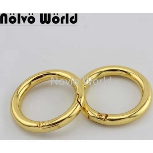 Nolvo World 4 colors interior 25 mm 1" metal O ring spring coil bag handle buckles,purse buckles diy metal accessories