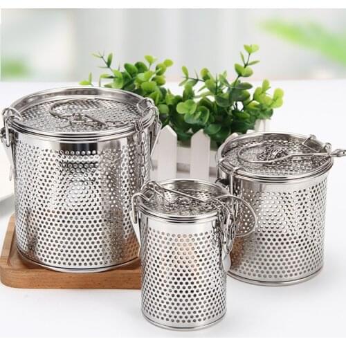 Reusable Stainless Steel Strainers With Chain Hook Extra Fine Mesh Tea Strainer For Brew Tea Spices Seasonings Kitchen Tools