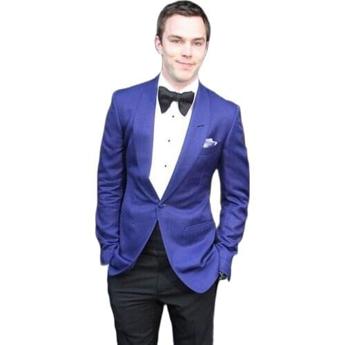 Custom Made Slim Fit Black 2 Piece Mens Blazer Double Breasted Suit Men Wedding Suits Groom Tuxedos For Men (Jacket+Pants+Tie)