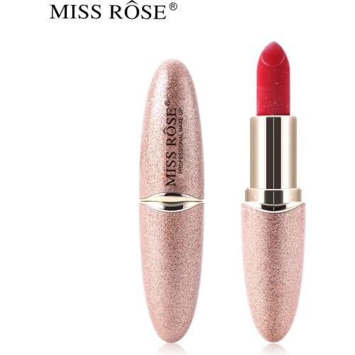MISS ROSE Matte Lipstick Set Glitter Lipstick Korean Makeup Nutritious Waterproof Water-Resistant Long-lasting Cosmetic Gift
