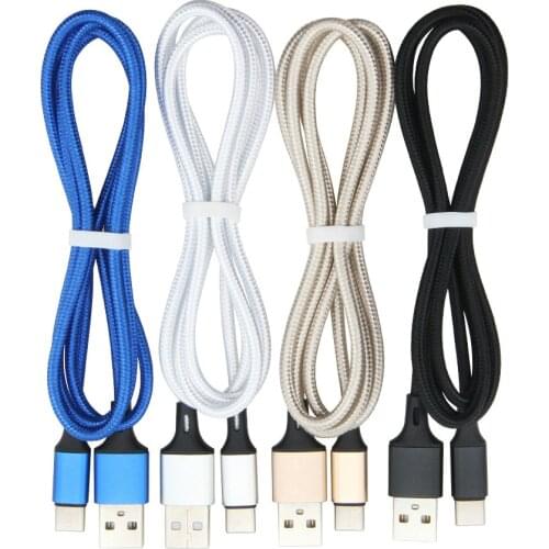 Nylon Braided Micro USB Cable For iPhone Samsung Xiaomi Fast 1M 2M 3M Phone Charger Cord Type C Charging Wire for Huawei LG
