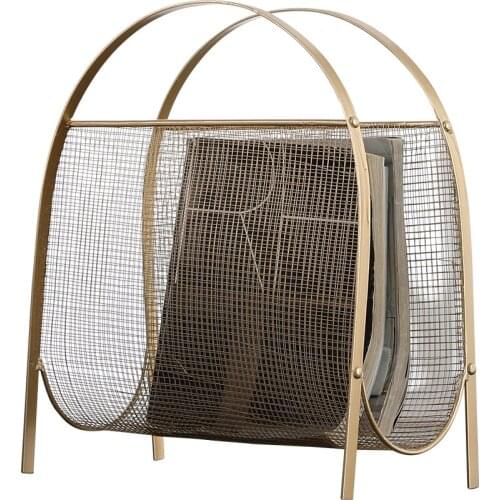 Nordic Floor Magazine Rack Wrought Iron Racks Small And Simple Book Rack High Temperature Baking Paint Precision Welding Shelf