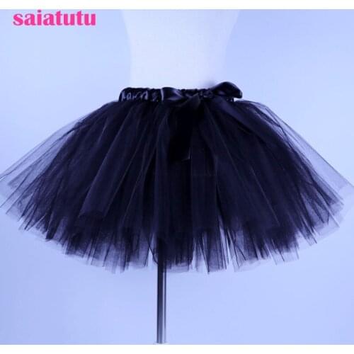 2020 NEW black tulle toddler children baby costume ball gown party dance wedding short pettiskirt tutu girl kids skirt