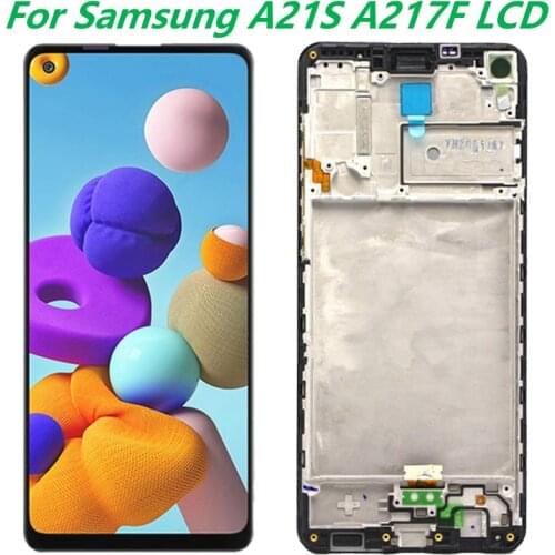 Original 6.5'' LCD Display For Samsung Galaxy A21S A217F LCD Display With Frame SM-A217 A217F/DS Touch Screen Digitizer Assembly