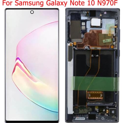 Original N970F LCD For Samsung Galaxy Note 10 LCD Display Screen With Frame 6.3" Galaxy Note10 N970F/DS N970A Screen Display