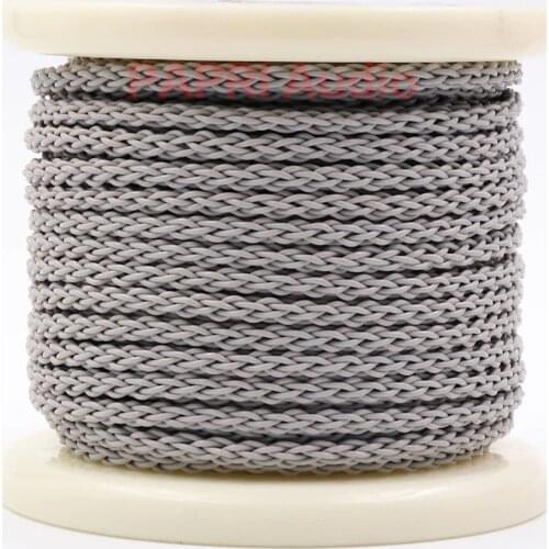 PAPRI 3.28ft/1M 8cores PVC 6N OCC Copper Upgrade Headphone Cable Audio Line AUX Wire DIY Cable 8 Cores 19 Strands x0.1mm