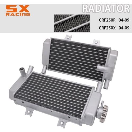 Motorcycle Engine Cooling Radiator Cooler Water Tank For HONDA CRF250R CRF250X CRF 250R 250X 2004-2009 Dirt Bike Motocross