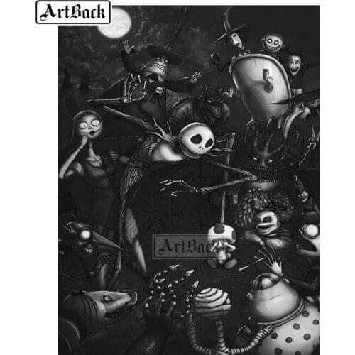 Sale 5d diy diamond painting skull black full square drill mosaic embroidery resin crafts decorative painting ARD244