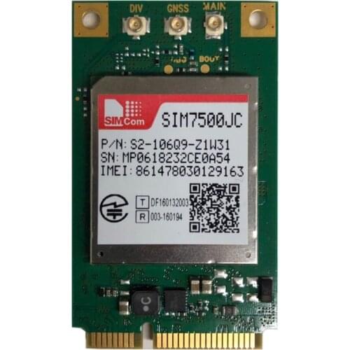 SIMCOM MINI PCIe SIM7500JC 4G LTE Cat-1 Module complete multi-band LTE-FDD/HSPA+/UMTS/EDGE/GPRS/GSM for Japan B1/B18/B19/B26