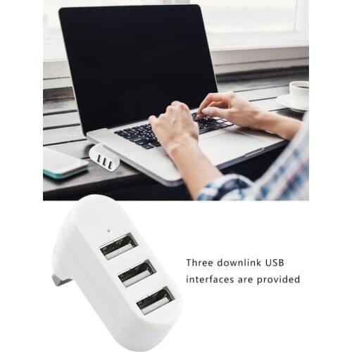 USB 2.0 HUB Splitter 3-port Usb Hub Rotary USB 2.0 Extension Hub Mini Portable Lightweight Design 2.0 Hub For Laptop Expansion