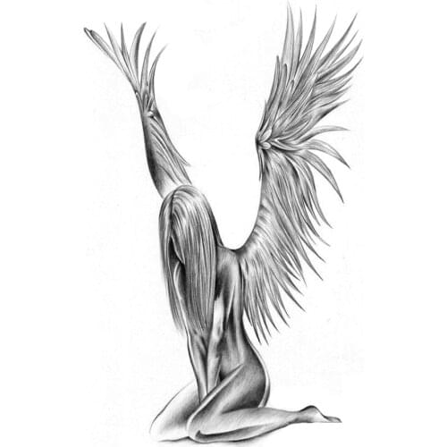 Waterproof Temporary Tattoo sticker body art angel tatto womens flash tatoo fake tattoos for girl