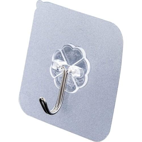 10PCS Wall Hooks Strong Transparent Suction Cup Sucker Hanger for Kitchen Bathroom 6*6cm Wall Hooks