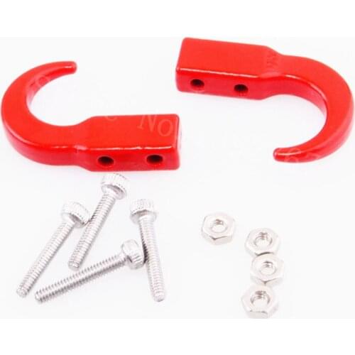 2 Pieces RC Metal Wrangler Tow Hook Rock Crawler Buggy Climbing Trailer Hook Buckle For 1/10 Scale D90 Axial SCX10 TAMIYA CC01