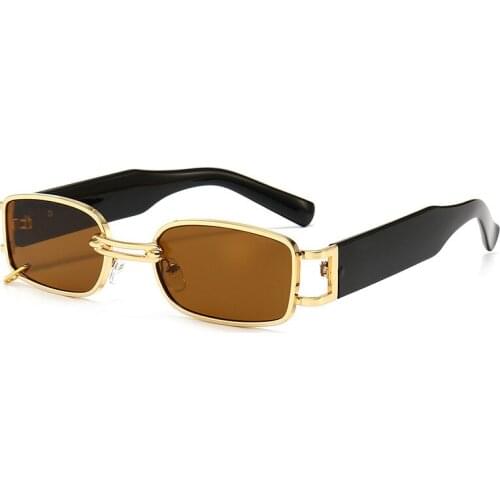 2021 Trendy Small Rectangle Sunglasses Women Vintage Brand Designer Square Sun Glasses Shades Female UV400