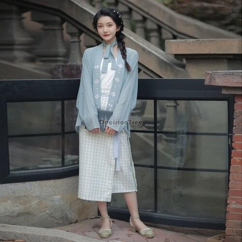 2021 hanfu folk dance costume chinese traditional national fairy costume ancient song dynasty princess stage outfits hanfu dress