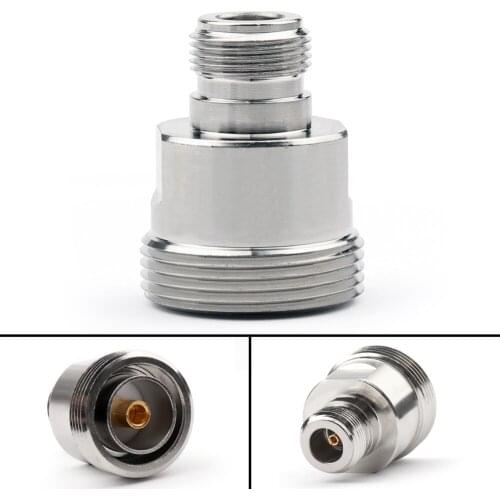 Areyourshop 10PCS Adapter 7 / 16 DIN Female Jack To N Female RF Connector Straight Wire Connector Plug Jack Connector
