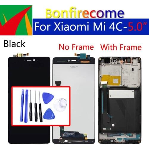 5.0" Display For Xiaomi Mi4C LCD Touch Screen Digitizer With Frame Original Replacement For Xiaomi Mi 4c Display Assembly