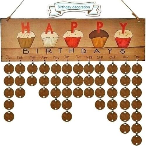DIY Hanging Birthday Calendar Reminder Wooden Birthday Calendar Board Wood Tags With Holes Birthday And Anniversary Calendar