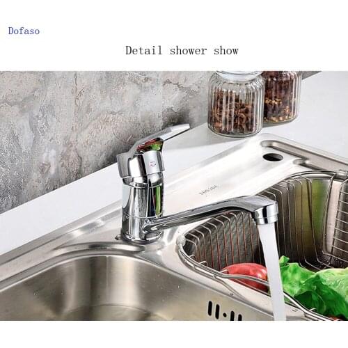 Dofaso Free Shipping all Brass Kitchen faucet Mixer Cold and Hot Kitchen Tap Single Hole Water kitchenTaps torneira cozinha