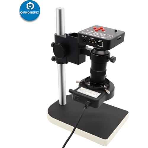 38MP 14MP 16MP Electronic Microscope Camera Digital HDMI USB 180X C mount lens 56LED Ring Light For Phone PCB Soldering Repair