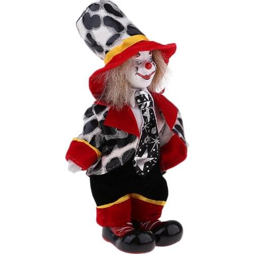 Porcelain Clown Doll For Kids Birthday Gifts Halloween Christmas Decoration #3