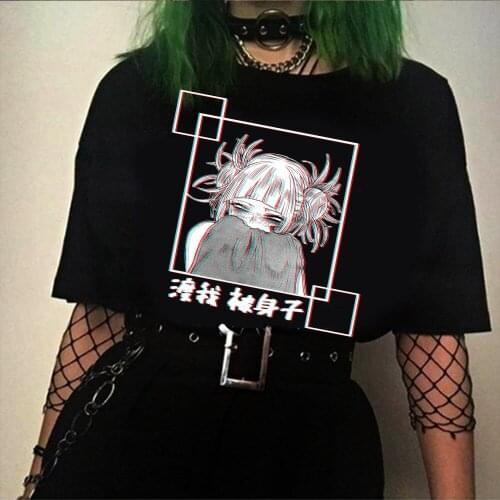 Anime My Hero Academia Shirt Short Sleeve Himiko Toga Graphic T Shirt