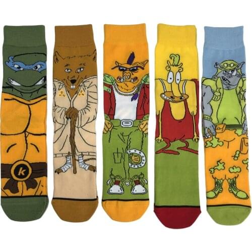 Hip-hop Fashion Comfortable Street Tide Sport Leisure Skateboard Socks Novelty Funny Cartoon Cotton Tube Socks