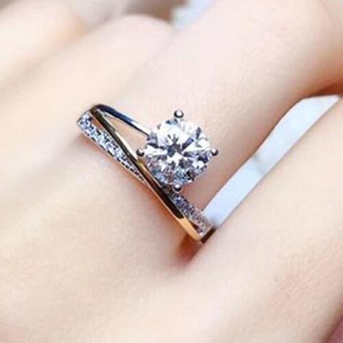 Modyle Classic Engagement Ring AAA White Cubic Zircon Female Women Super Flash Rhinestone Wedding Band CZ Rings Jewelry Party