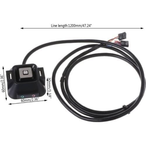 Desktop Computer PC Case Power Supply on/off Reset Button Switch Extender Cable P9YA