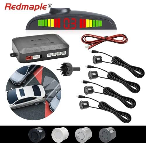 Car Auto Parktronic Parking Sensor With 4 Sensors Reverse Backup Car Parking Radar Monitor Backlight Display Detector System
