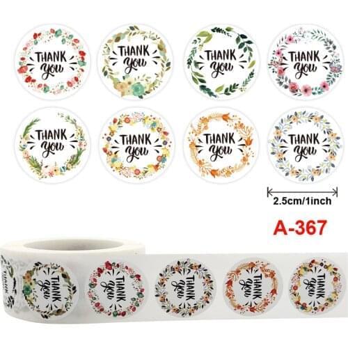 Gift Sealing Stickers 500pcs Thank you 8 Designs Diary Scrapbooking Stickers Festival Birthday Party Gift Decorations Labels