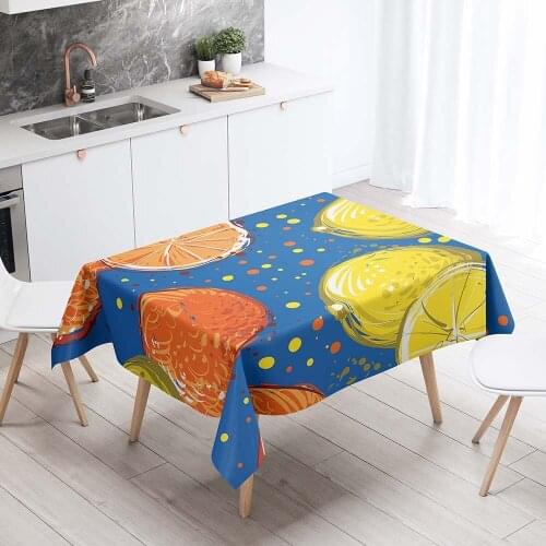 Rectangular Tablecloths Decorative Table Cover 3D Printing Lenmo Pattern Dining Table Cloth