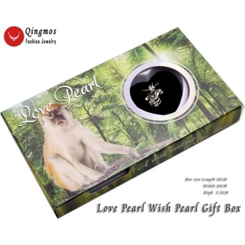 Qingmos Trendy Wish Pearl 16mm Monkey Cage Chokers Necklace for Women & Oyster Love Pearl Pendant & Necklace Chain Jewelry-3657
