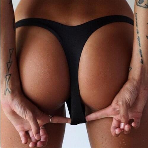 Sexy Women solid color Brazilian Bikini beachwear bottom V Cheeky Bottom Beach Thong Swimwear Swimsuit bathing suit shorts