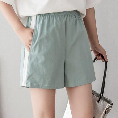 2020 New Summer Casual Cotton Linen Shorts Women High Waist Shorts Fashion Short Streetwear Womens Shorts With Pocket NS4584