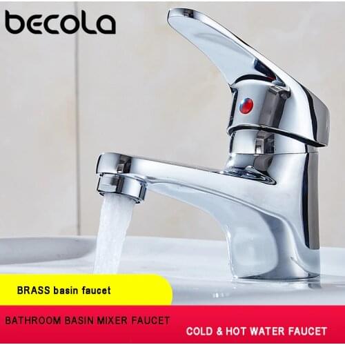 BECOLA CHROME basin faucet mixer water bathroom faucet single handle sink tap deck mounted Hot and cold water bath faucet 5101