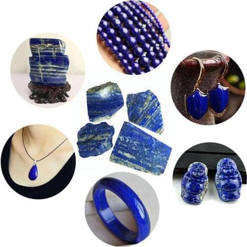 Landscape Decoration Ornaments Authentic Natural Afghan Wool Trimmings Cutting Jewelry Materials Lazuli Carving Lapis Rough W9I4