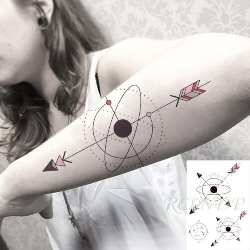 Waterproof Temporary Tattoo Sticker Arrow Planet Geometric Constellation Element Fake Tatto Flash Tatoo for Men Women