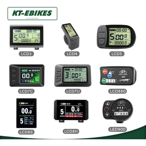 KT Ebike LCD led Display Kuteng 24V 36V 48V Lcd3 lcd8h led 880 LCD7 Electric Bicycle Bike Display for Electric Bike Kit