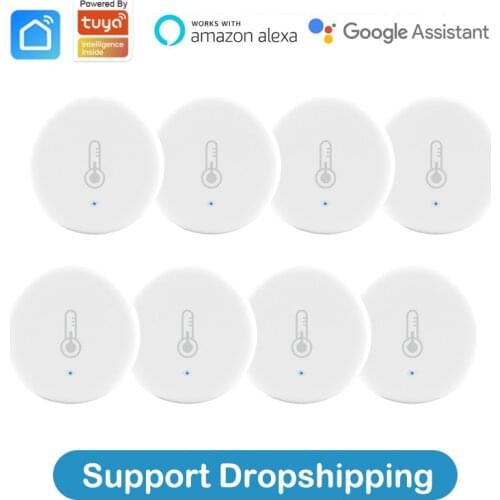 1-50pcs Tuya ZigBee Temperature and Humidity Sensor App Wireless Gateway Hub Smart Remote Control Work With Alexa Google Home